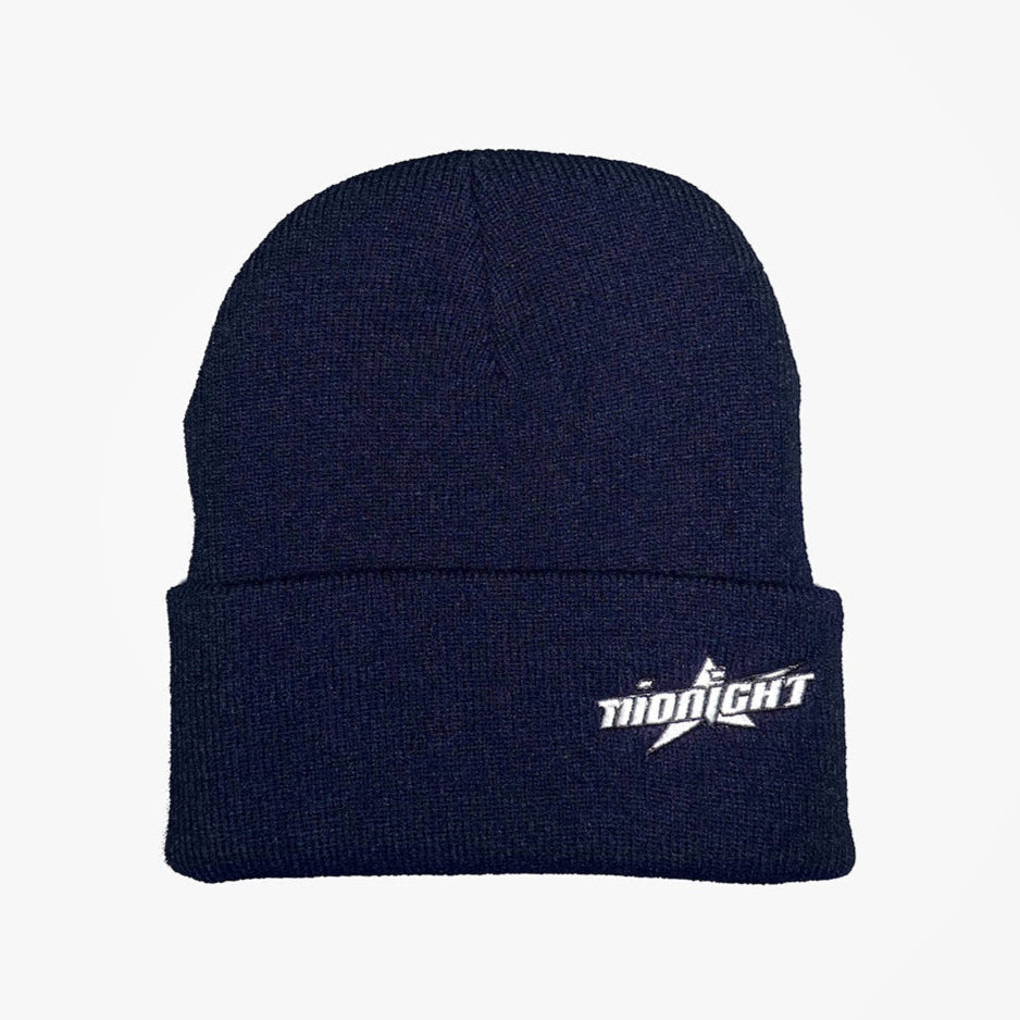 Star Embroidery Navy Beanie