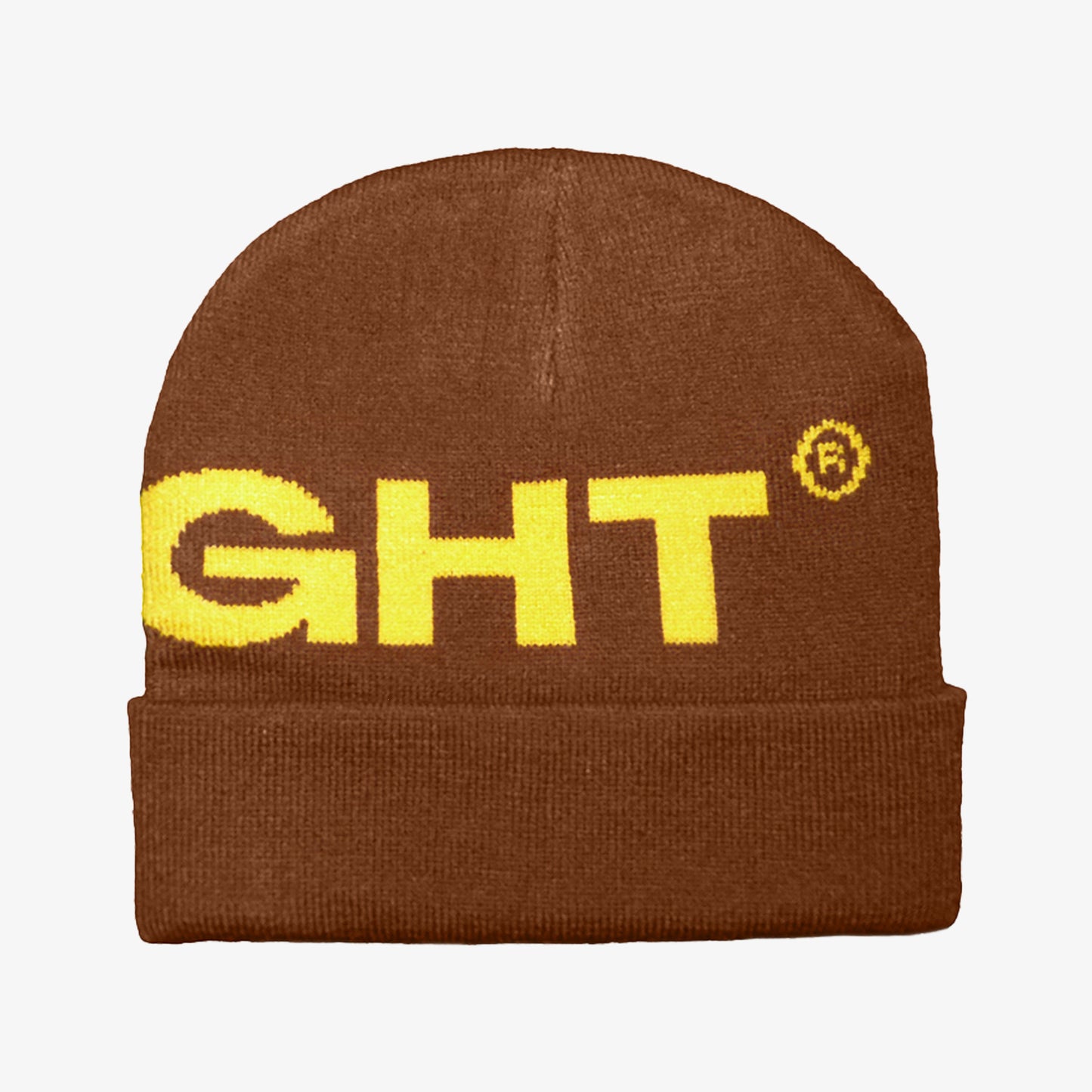 Midnight Big Logo Brown/Yellow Beanie
